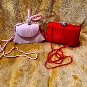 2 Satin evening bags